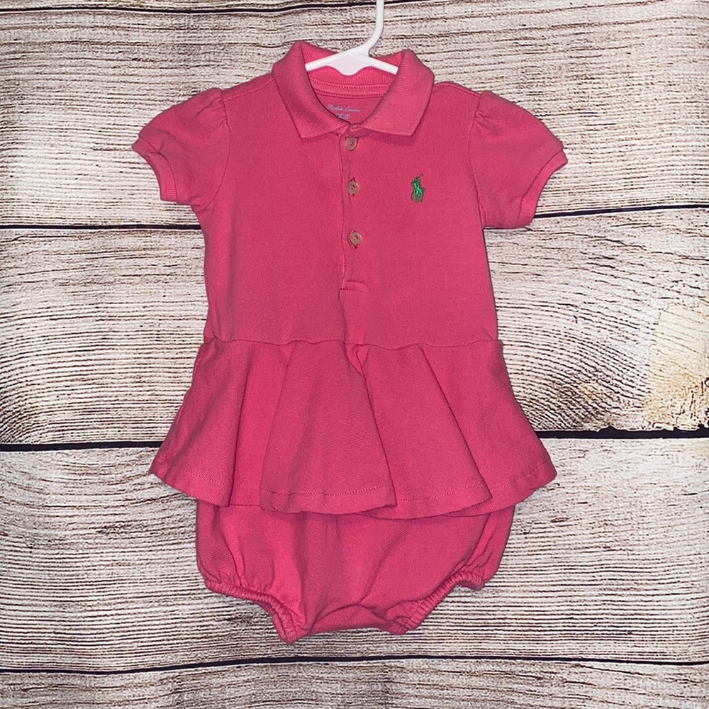 Pink Ralph Lauren Dress Babygirl Size 6 Months